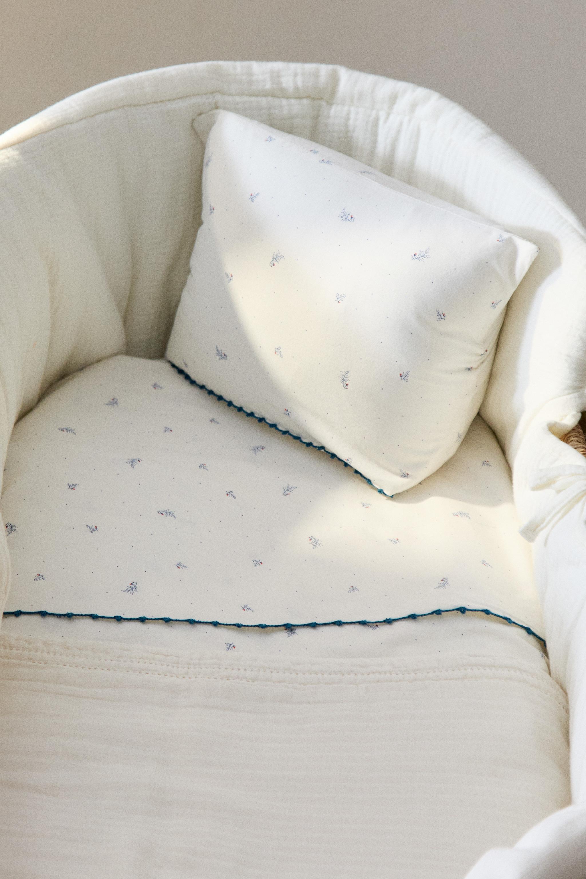 LEAF AND DOT MINICRIB SHEET SET